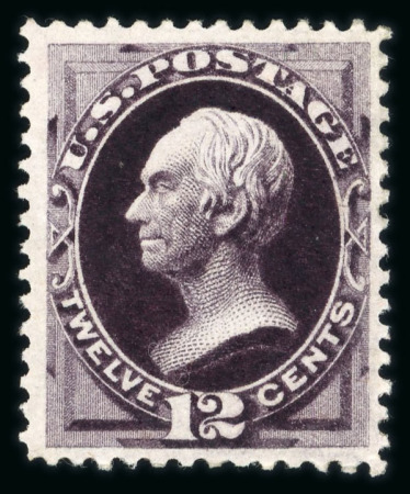 Stamp of United States » 1870-75 National Bank Note Co. and Continental Bank Note Co. Issues 1873 12c blackish violet with part original gum, c