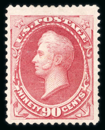 Stamp of United States » 1870-75 National Bank Note Co. and Continental Bank Note Co. Issues 1873 90c carmine with part original gum, 3 well ba