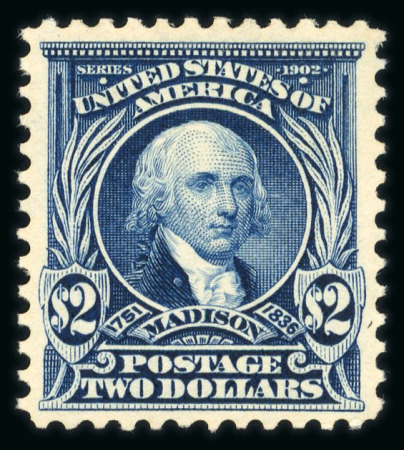 Stamp of United States » 1902-08 Issue 1902-03 $2 dark blue with large part original gum