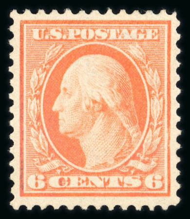 Stamp of United States » 1908-15 Washington Franklin Issue 1909 6c red orange with large part original gum, a