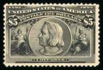 Stamp of United States » 1893 Columbus Issue 1893 Columbian $5 black with part original (distur