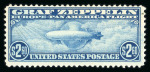 Stamp of United States » 1919 Issues onwards 1930 Zeppelin $2.60 blue mint N.H., tiny black mar