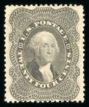 Stamp of United States » 1857-61 Issue 1857 24c grey lilac with large part original gum,
