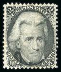 Stamp of United States » 1861-1866 issue 1861 2c black mint with part original gum