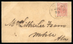 Stamp of United States » Confederate States » General Issues 1862 10c rose with 4 good to very large margins on