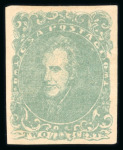 Stamp of United States » Confederate States » General Issues 1862 3c green with part original gum and large wel