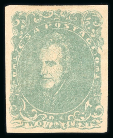 Stamp of United States » Confederate States » General Issues 1862 3c green with part original gum and large wel