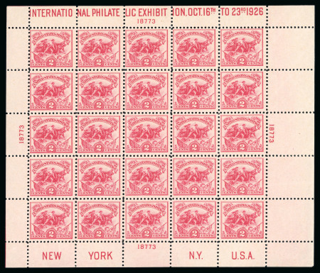 Stamp of United States » 1919 Issues onwards 1926 White Pains mini sheet