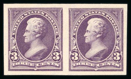 Stamp of United States » 1894-98 Bureau Issues 1895 3c purple Imperforate horizontal pair with la