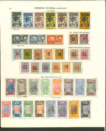 Stamp of Colonies françaises » Guinée Guinée : 1892-1942, belle collection neufs * très suivie