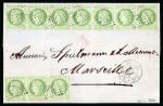 Stamp of Colonies françaises » Colonies Générales 1875, Exceptionnel affranchissement à 50c réalisé avec