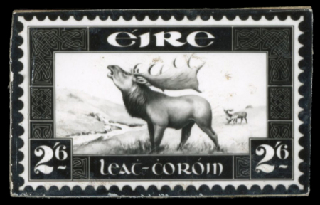 Stamp of Ireland » Essays & Proofs (E1-E167) 1937, Walter Till Essay: Irish Elk 2s6d, stamp size