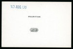 Stamp of Mauritius » Later Issues 1910 (Jan) issue 5c., 12c., 25c., 50c., 1R., 2R 50c., 5R and 10R. De La Rue die proofs of the name and duty plates in black on glazed cards