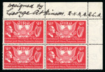 Stamp of Ireland » 1922-49 Dublin Government Printing Works Issues 1939 U.S. Constitution 2d carmine and 3d blue, mint