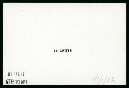 Stamp of Mauritius » Later Issues 1921-22 group of five duty tablet De La Rue die proofs