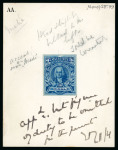 Stamp of Mauritius » 1899 Birth Bicentenary of la Bourdonnais (SG 136) 1899 (Mar.) Mahe de la Bourdonnais Bicentenary essays, 18c. composite stamp-size essay "BB" approved