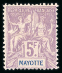 Stamp of Colonies françaises » Mayotte Mayotte: 1892-1912, territoire complet Y&T n° 1-31