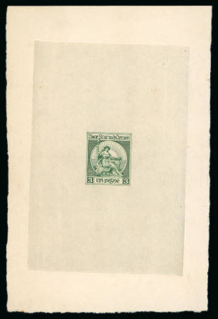 Stamp of Ireland » Essays & Proofs (E1-E167) 1922 Perkins, Bacon Co.: 3d Hibernia seated, by designer