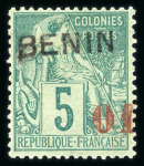 Stamp of Colonies françaises » Bénin Bénin : 1892-1894, collection bien suivie majorité