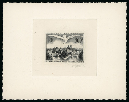 Stamp of France » Poste Aérienne 1947, Très bel ensemble de 4 épreuves du timbre Poste Aérienne Y&T n°20
