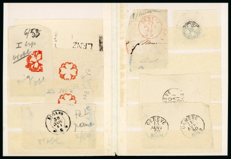 Stamp of Switzerland / Schweiz » Kantonalmarken Kantonalmarken, kleines Album mit Sperati Poststempel Reproduktionen