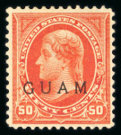Stamp of United States » U.S. Possessions » Guam 1899-1930, ten mint and and used stamps with Scott n° 10 *, n° 11 *