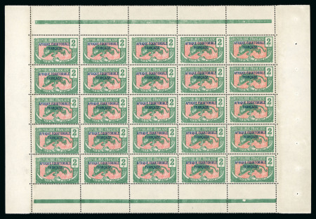 Stamp of Colonies françaises » Oubangui Oubangui, 1924: Panthère Y&T n°44a 2c, en panneau de