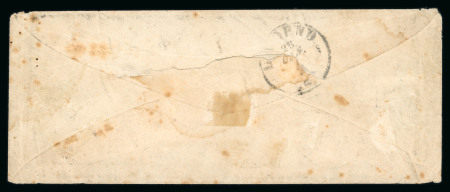 1866 (14 Jan) Envelope bearing 1866 1 Piastre in combination with Italy 1863 60 Centesimi violet