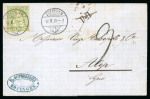 Stamp of Switzerland / Schweiz » Sitzende Helvetia Gezaehnt » Destinationen 1875, Brief von Zofingen (Aargau) nach Aleppo (Syrien) mit 1868 25 Rp. grün Sitzende Helvetia