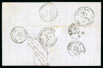 Stamp of Switzerland / Schweiz » Sitzende Helvetia Gezaehnt » Destinationen 1875, Brief von Zofingen (Aargau) nach Aleppo (Syrien) mit 1868 25 Rp. grün Sitzende Helvetia
