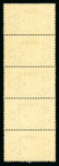 Stamp of Mauritius » 1883-91 Surcharges, Arms & Jubilee Issues (SG 112-35, 137) 1898 Diamond Jubilee 36c. orange and ultramarine vertical strip of five each overprinted "SPECIMEN"