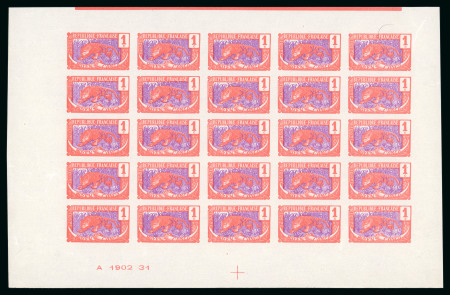 Stamp of Colonies françaises » Tchad Tchad, 1922 : 1c panthère Y&T 1c rouge et violet neuf