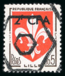 Stamp of Colonies françaises » Réunion Réunion, 1960 : 2f sur 0,05 blason de Lille, seul timbre
