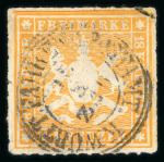 Stamp of German States » Wurttemberg 1867, Michel n° 34 used signed Richter,