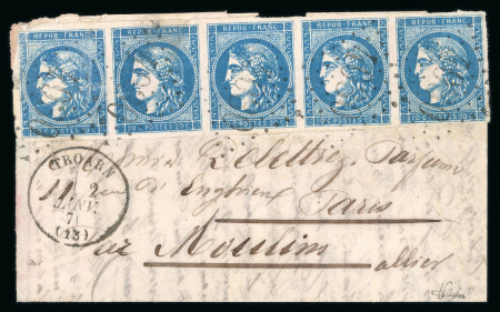 Stamp of France » Ballons Montés 1871, Boule de Moulins de Troarn (Calvados)