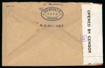 Stamp of China » Chinese Empire (1878-1949) » Chinese Republic 1941 censored Air Transit 6 cover to Switerland