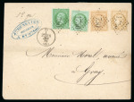 Stamp of France » Lettres Classiques Collections 1871-1877, Ensemble de 8 documents avec uniquement