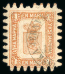 Stamp of Finland 1860-1867, rouletted issues,Russian and Finnish currency,