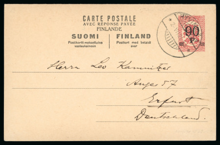 Stamp of Finland 1917-1930s, specialized collection of more than 80 postcards in album