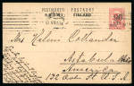 Stamp of Finland 1917-1930s, specialized collection of more than 80 postcards in album