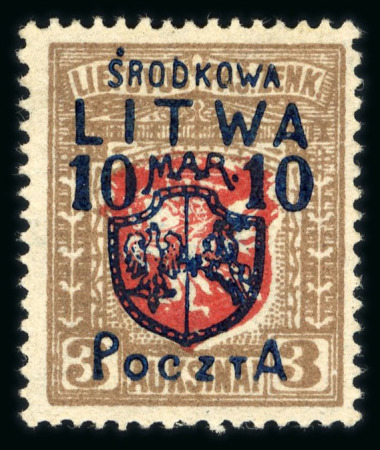 Stamp of Lithuania » Lithuania (Central) 1920, Michel n° 4-13 mint **/* signed Kronenberg, the