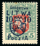 Stamp of Lithuania » Lithuania (Central) 1920, Michel n° 4-13 mint **/* signed Kronenberg, the