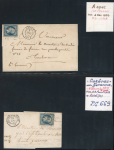 Stamp of France » Lettres Classiques Collections 1852-1854, sélection de 15 lettres affranchies du 25c