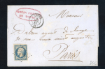 Stamp of France » Lettres Classiques Collections 1852-1854, sélection de 15 lettres affranchies du 25c