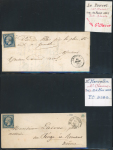 Stamp of France » Lettres Classiques Collections 1852-1854, sélection de 15 lettres affranchies du 25c