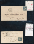 Stamp of France » Lettres Classiques Collections 1852-1854, sélection de 15 lettres affranchies du 25c