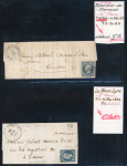 Stamp of France » Lettres Classiques Collections 1852-1854, sélection de 15 lettres affranchies du 25c