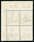 Stamp of Romania » German Occupation of Romania German Occupation 1917 Unissued surcharge only set of three in blocks 4