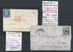 Stamp of France » Lettres Classiques Collections 1854-1860, sélection de 5 lettres affranchies du 20c