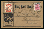 Stamp of Romania » Later Issues 1912 Incoming German airmail card to Ploesti
